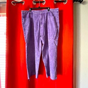 Purple stonewashed jeans, size 24.